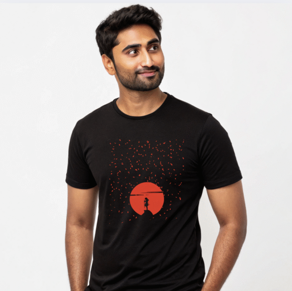 "Crimson Petal Warrior" T-shirt - Image 5